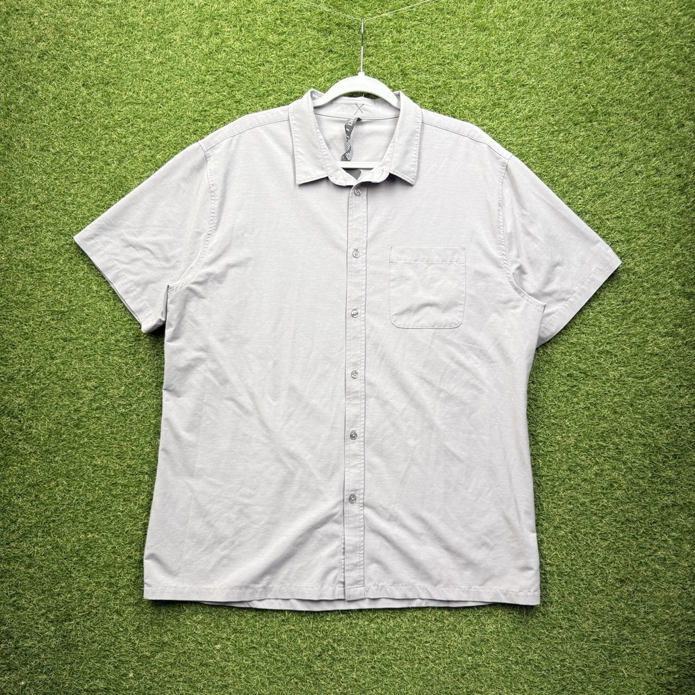 Vuori Bridge Button Up Shirt Mens 2XL Short Sleeve Tech Preppy Stretch Pocket